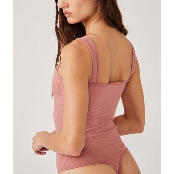 Free People Intimately XYZ Copper Mauve Purple Pink Recycled Bodysuit - Picture 8 of 10